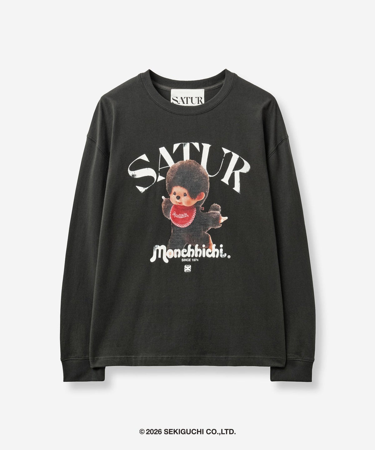 [SATUR × MONCHHICHI] Arch Logo Long Sleeve SATUR  DKshop
