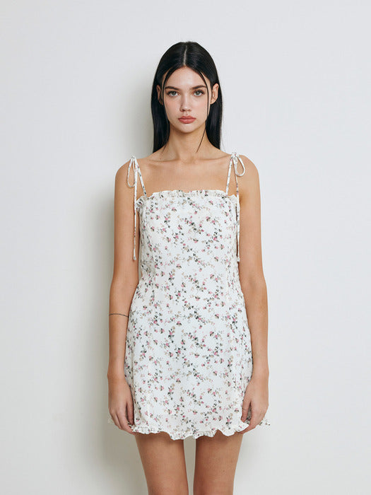 Karina WEAR] NOT YOUR ROSE Frill mini dress