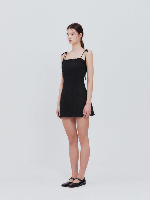 NOT YOUR ROSE Lace frill mini dress (Black) NOT YOUR ROSE  DKshop