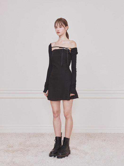 NOT YOUR ROSE Fay bolero dress (Black) NOT YOUR ROSE  DKshop