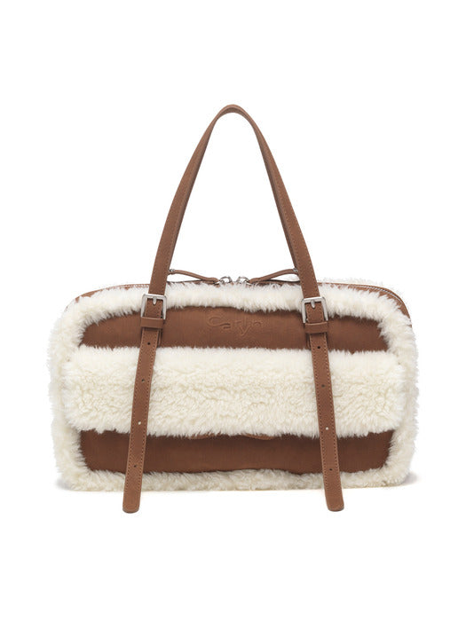 Carlyn SHEARLING RIZZLE BAG - BROWN (Red Velvet Wendy Wear)