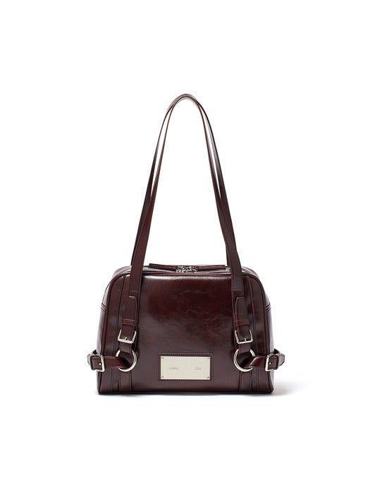 Matin Kim BIKER DETAIL SQUARE SHOULDER BAG