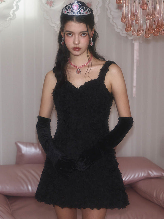 Rose Frantz Plump Flower Mini Dress [Black] NOT YOUR ROSE  DKshop