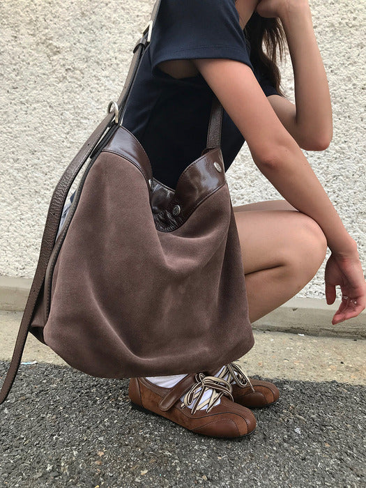 vunque Perfec Button Up Soft Suede Hobo S vunque  DKshop
