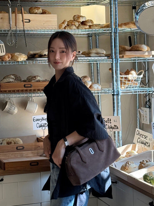 vunque Halfmoon Two Block Suede Tote Bag S vunque  DKshop