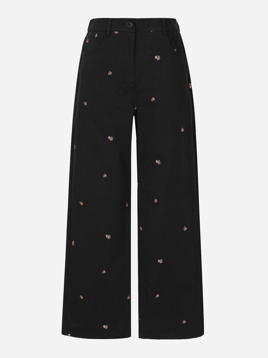 [KiiiKiii PICK] Thursday Island Flower Motive Embroidered Pants Thursday Island  DKshop