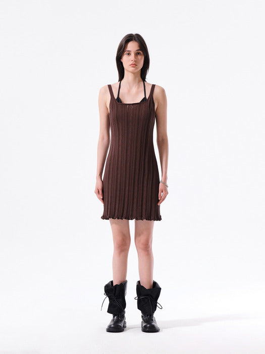 Matin Kim OPEN BACK RIBBED KNIT DRESS Matin Kim  DKshop