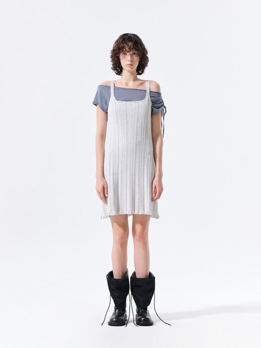 Matin Kim OPEN BACK RIBBED KNIT DRESS Matin Kim  DKshop