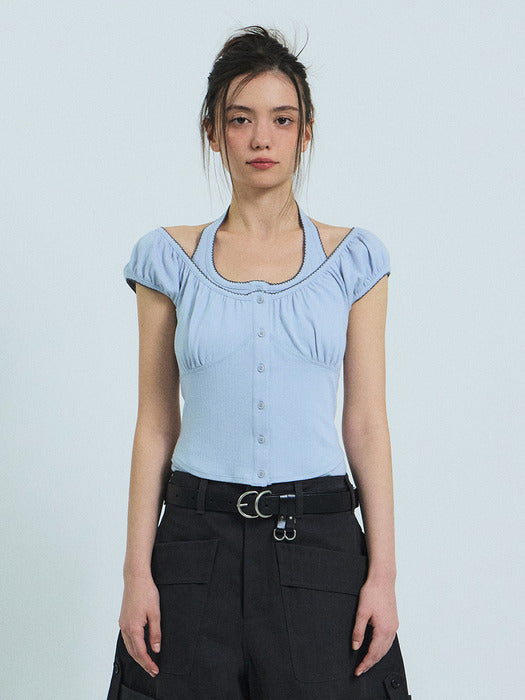 GROVE APRIL U-NECK T-SHIRT GROVE  DKshop