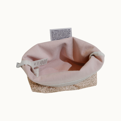 Aeiou Basic Pouch (L size) Leopard Pink Corduroy Aeiou  DKshop