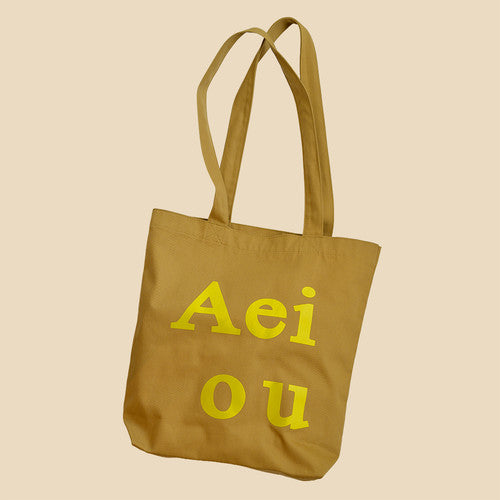 Aeiou Logo Bag (Cotton 100%) Peanut Pumpkin Aeiou  DKshop