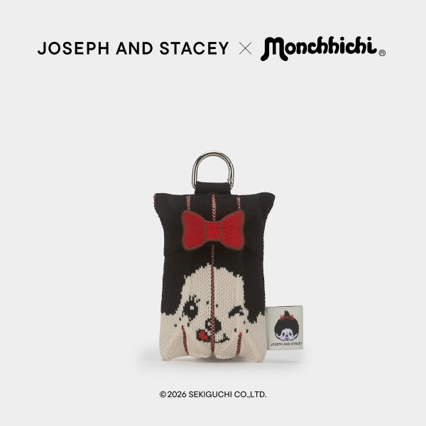 [JOSEPH AND STACEY X  monchhichi] Lucky Pleats Knit Mini Multi Pouch Monchhichi Girl JOSEPH AND STACEY  DKshop