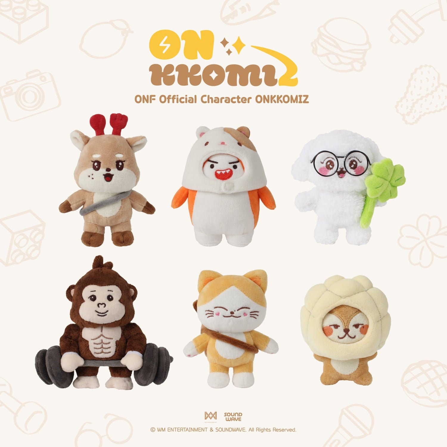 [PRE-ORDER] ONF - OFFICIAL CHARACTER ONKKOMIZ (PLUSH DOLL)