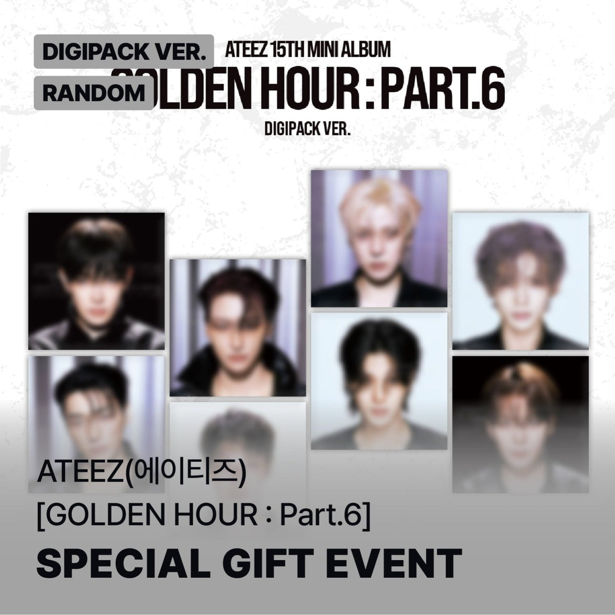 [POB Selectable] [PRE-ORDER] ATEEZ - 15th Mini Album GOLDEN HOUR : Part.6 (DIGIPACK) ATEEZ  DKshop