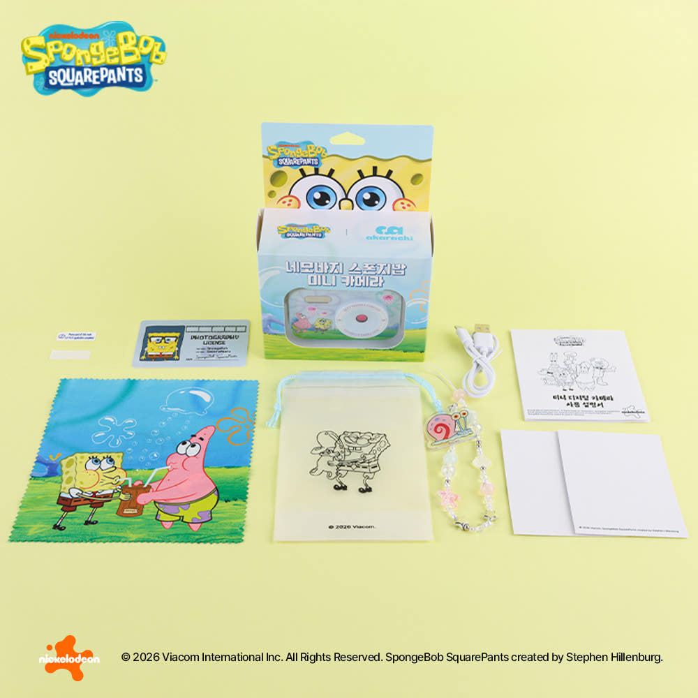 akarachi Spongebob Mini Retro Camera + SD Card 8G akarachi  DKshop