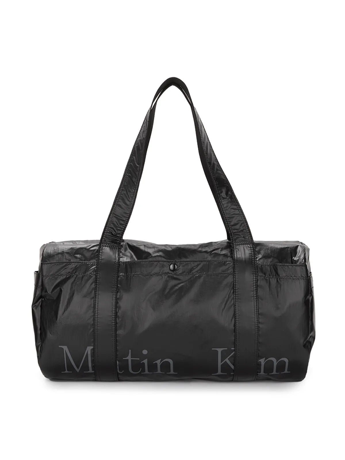 Matin Kim GLOSSY LOGO SPORTY DUFFEL BAG IN BLACK Matin Kim  DKshop