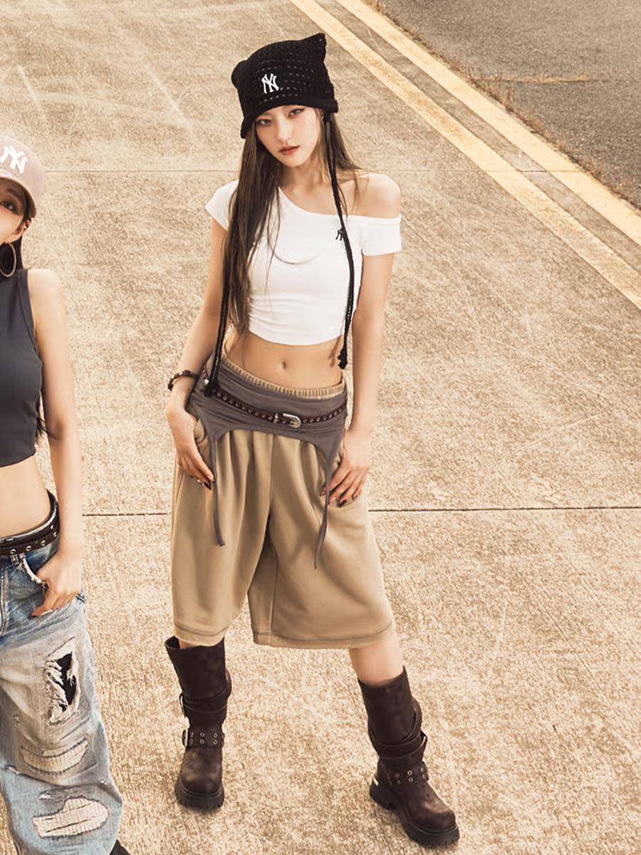 [MLB X KIOF] Basic Vintage Stitch Coopers Bermuda Pants MLB  DKshop