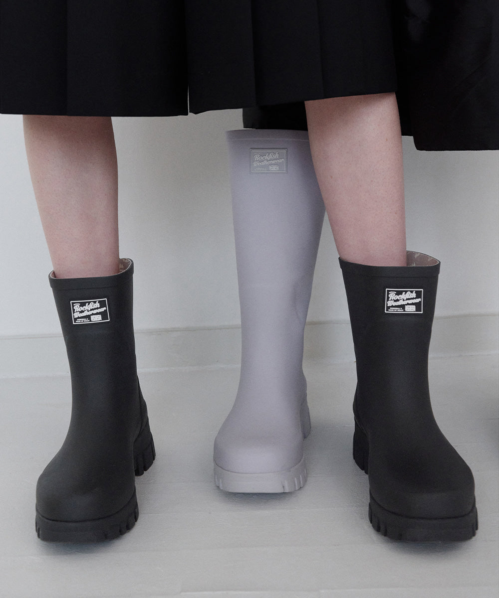 [Rockfish Weatherwear] FLATFORM RAIN BOOTS MIDDLE Rockfish Weatherwear  DKshop
