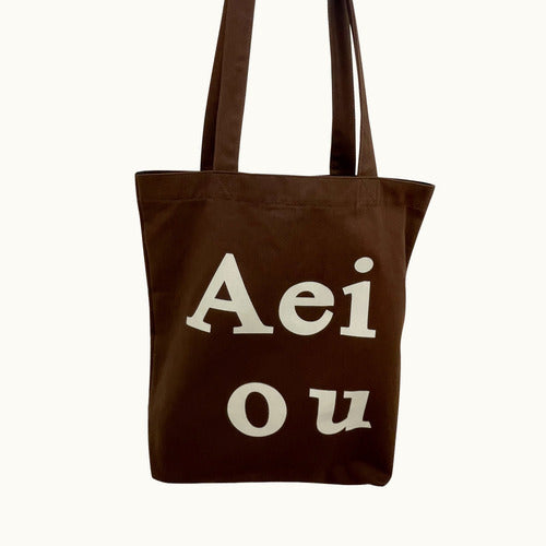 Aeiou Logo Bag (Cotton 100%) Chocolate Aeiou  DKshop
