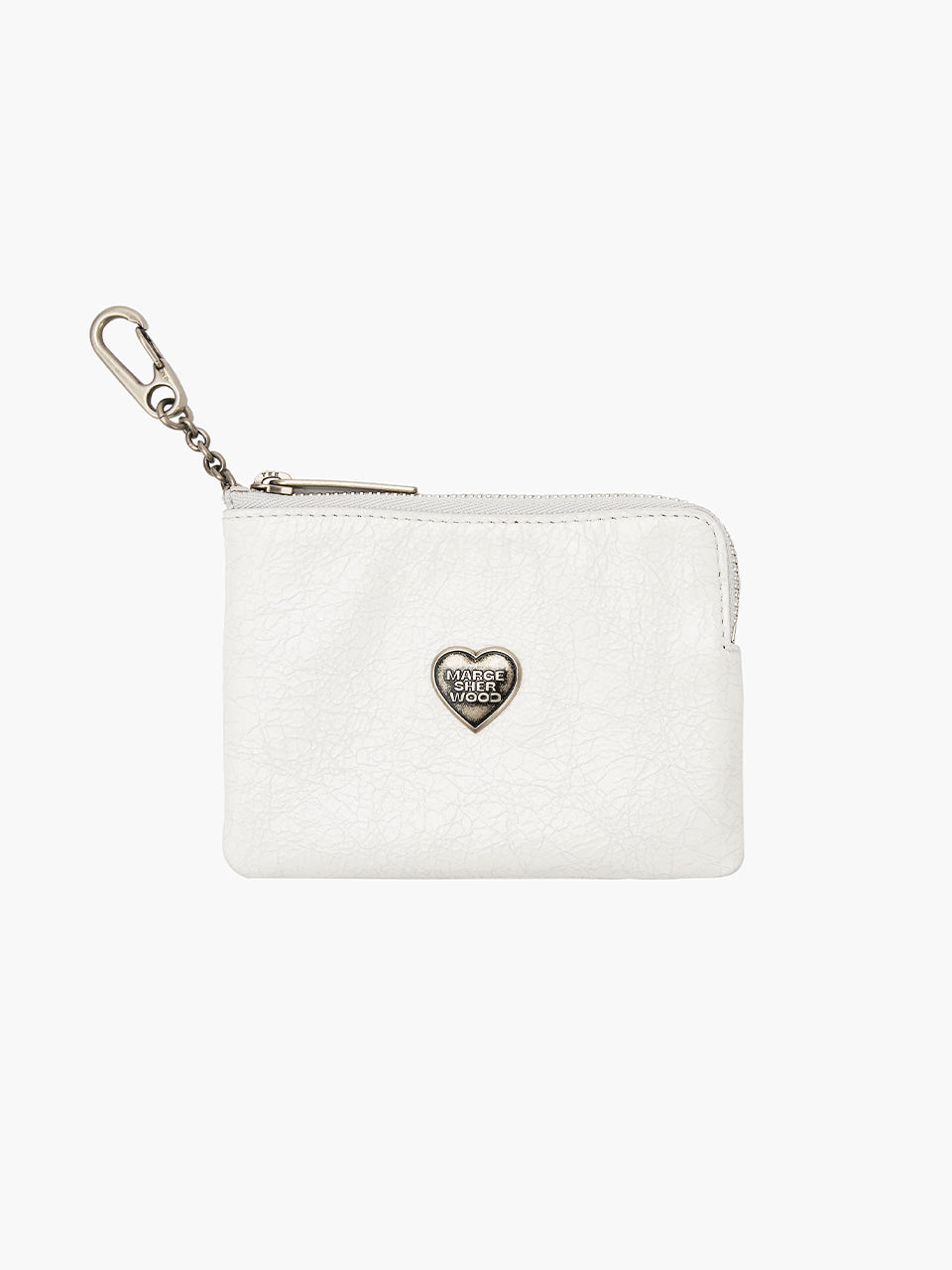 MARGESHERWOOD HEART ZIPPER WALLET_SILVER LOGO MARGESHERWOOD  DKshop
