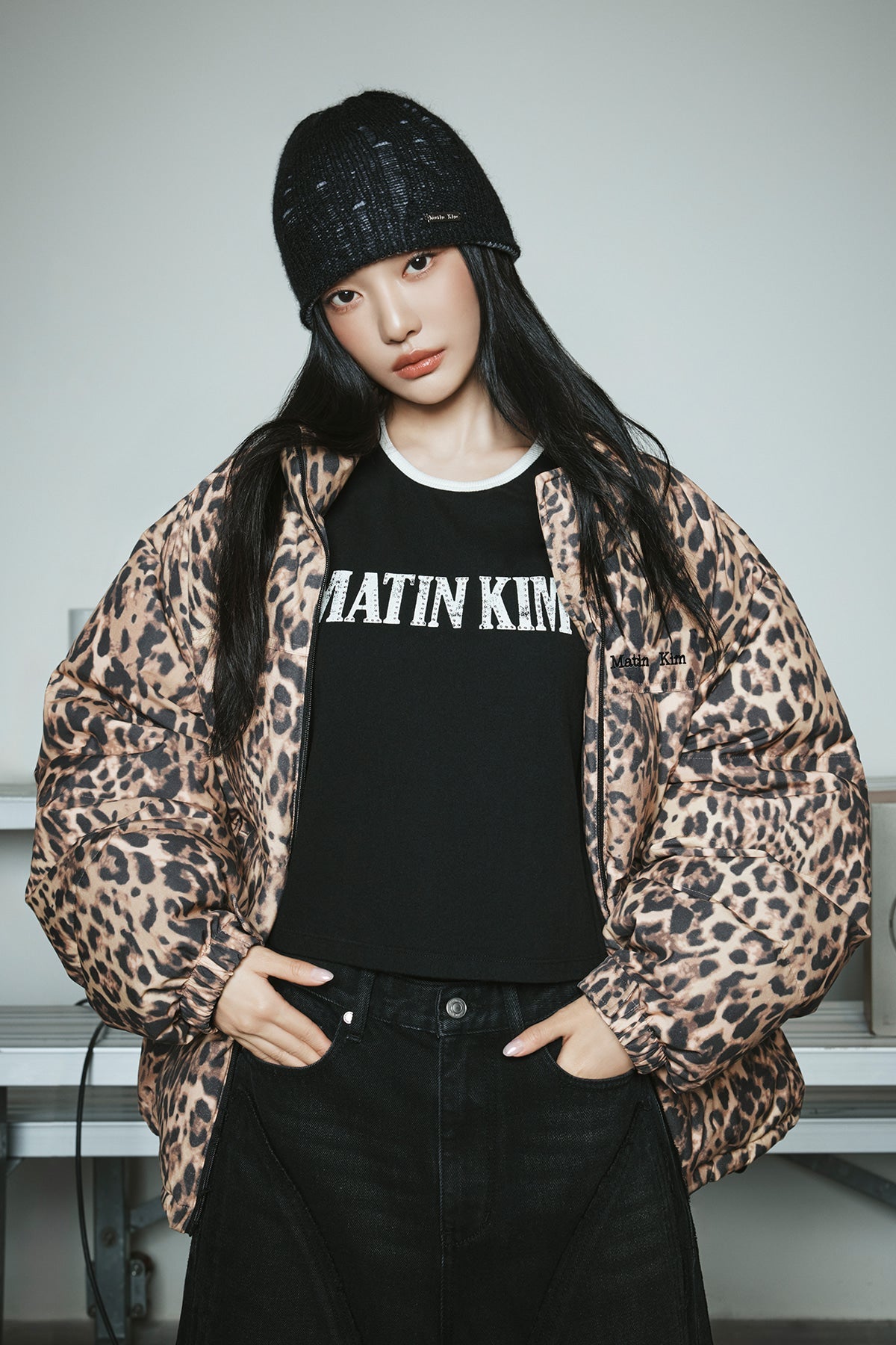 Matin Kim LEOPARD DOWN JUMPER (aespa ningning WEAR) Matin Kim  DKshop