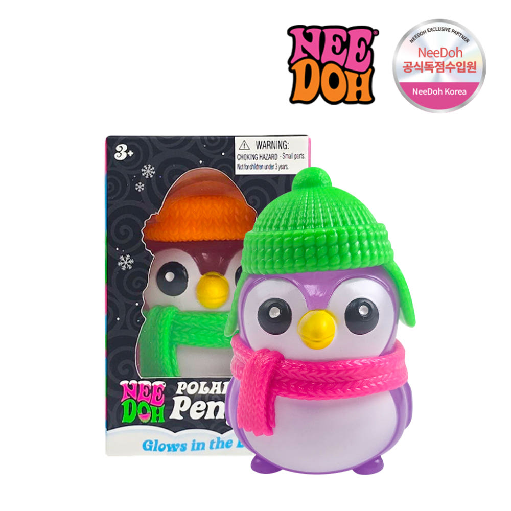 Needoh Polar Glow Penguin Stress Ball Needoh  DKshop