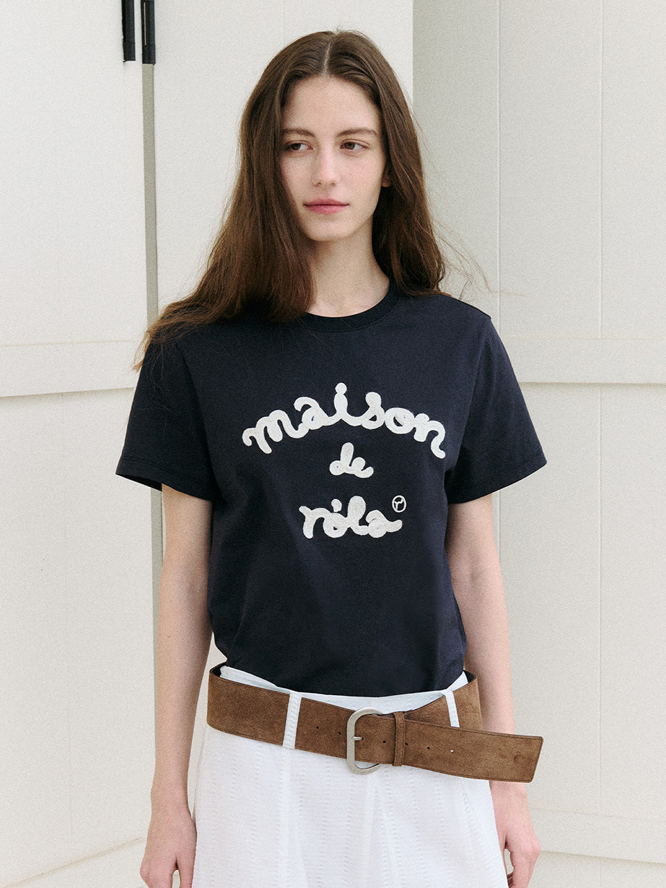 rolarola MAISON DE ROLA EMBROIDERY T Shirt (Jang Wonyoung WAER) Regular price $36.96 rolarola  DKshop