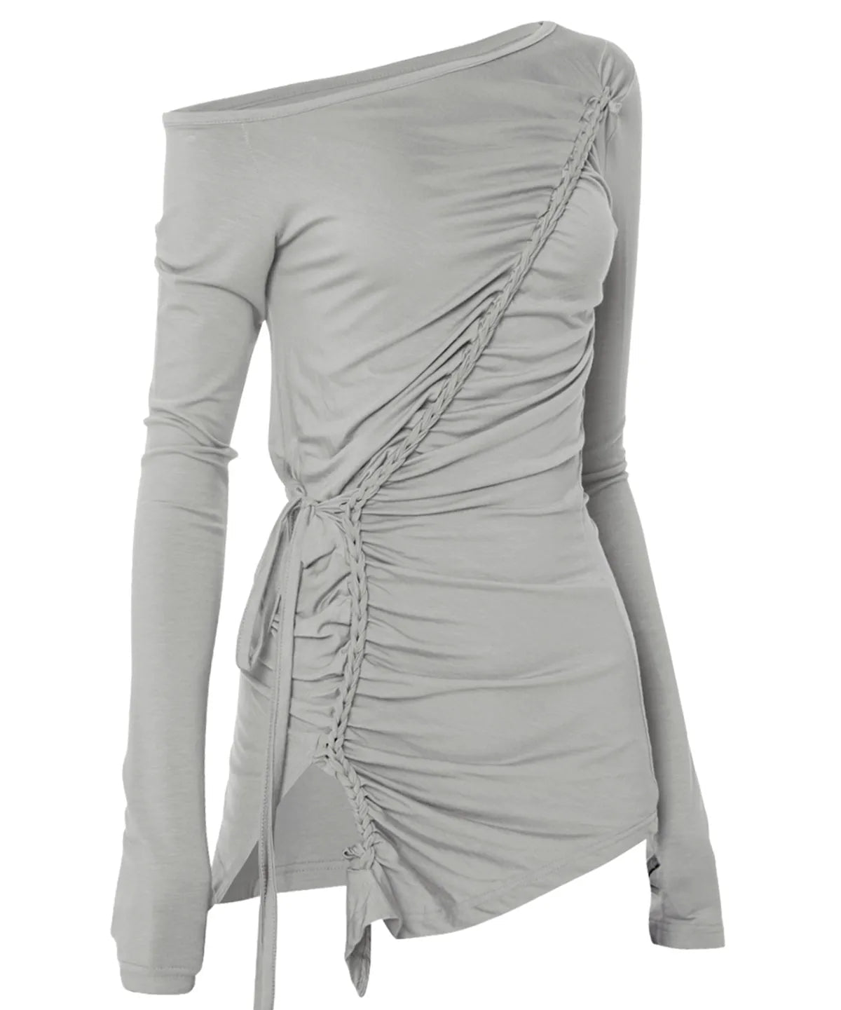 FLARE UP Handmade Twisted One-Shoulder Long Sleeve 3 colors FLARE UP  DKshop