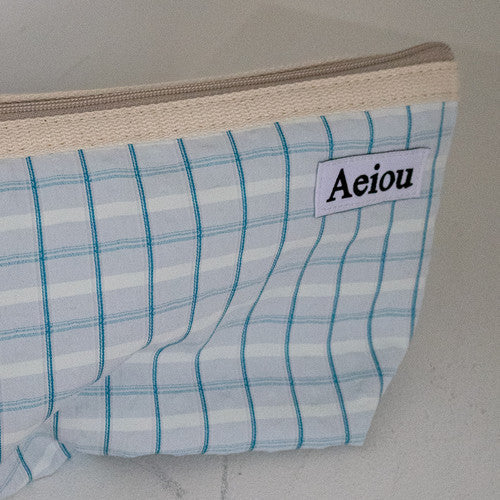 Aeiou Basic Pouch (L size) Early Summer Sparkling Blue Aeiou  DKshop
