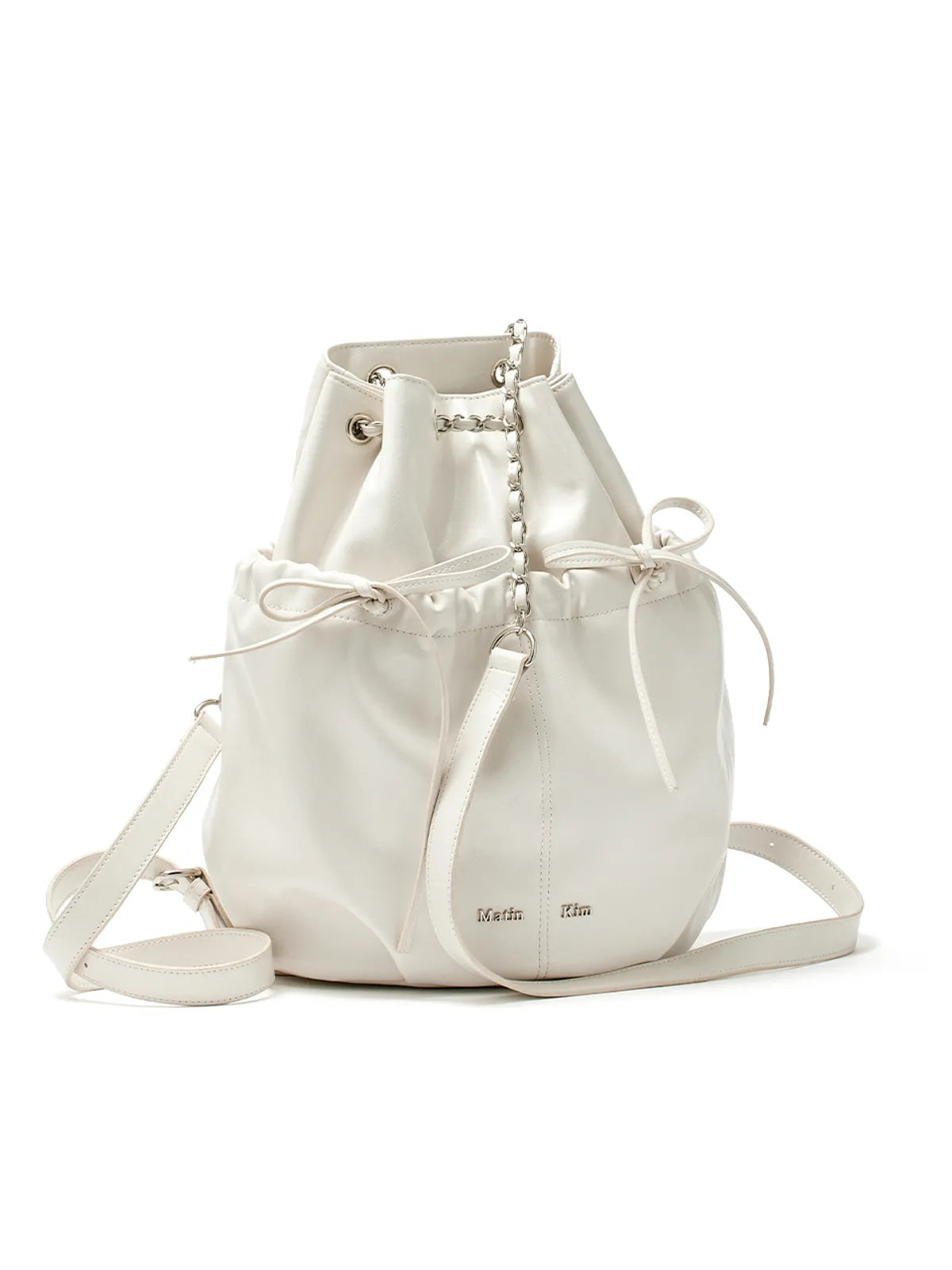 Matin Kim DRAW STRING RIBBON BACK PACK Matin Kim  DKshop