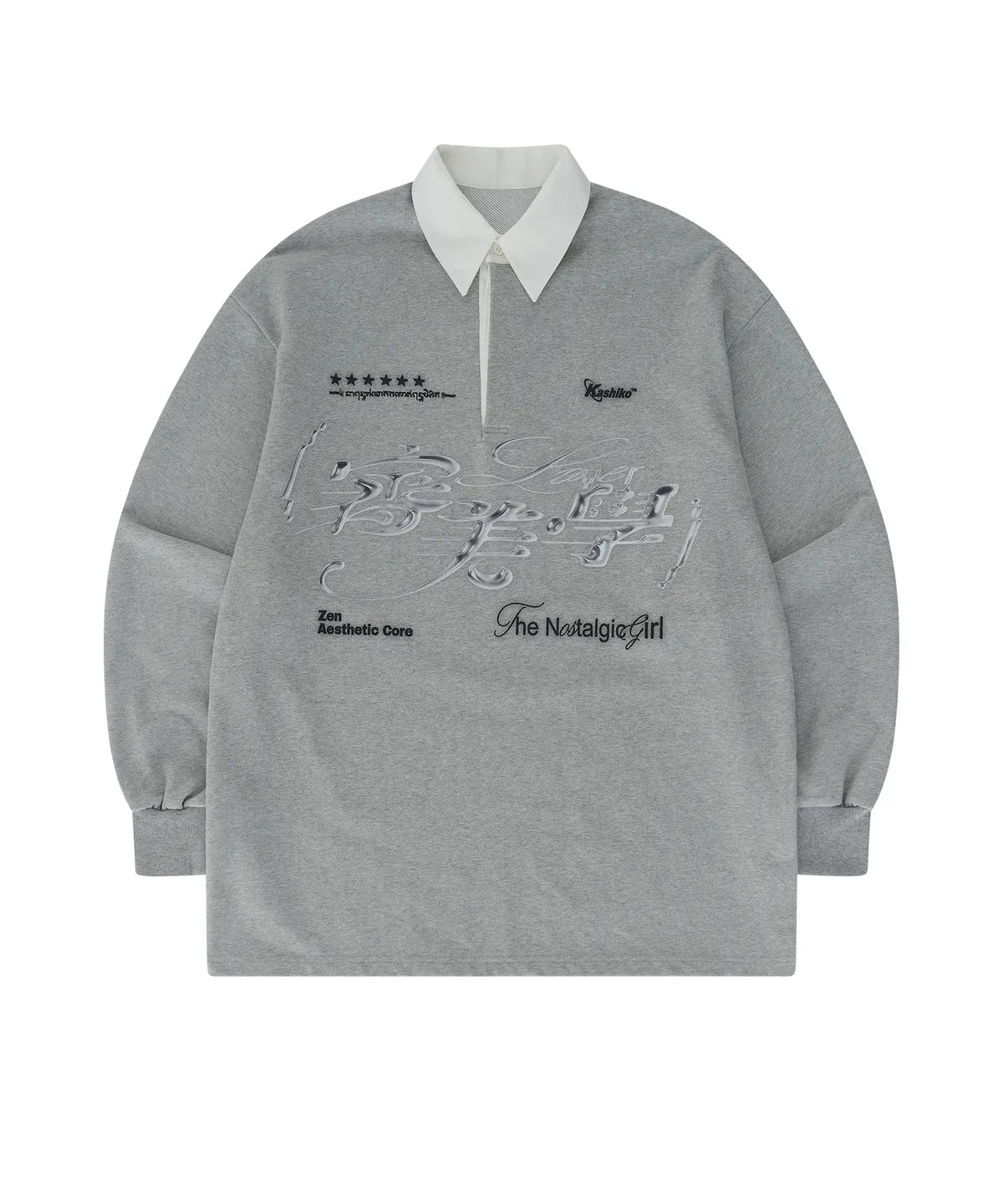 Kashiko Aesthetic Collar Rugby Shirts Kashiko  DKshop