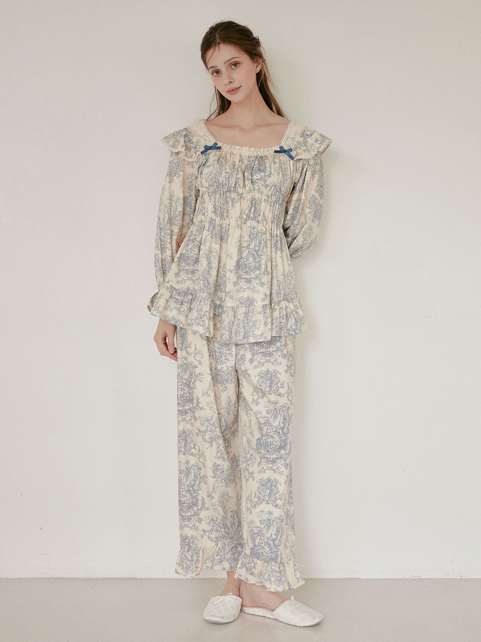 LUNALUZ WOMEN_Versailles squreneck modal cotton pajama set LUNALUZ  DKshop