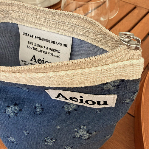Aeiou Basic Pouch (M size) Blue Rose Veil Aeiou  DKshop