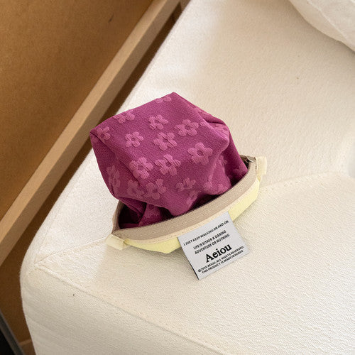 Aeiou Basic Pouch (M size) Jelly Flower Raspberry Aeiou  DKshop