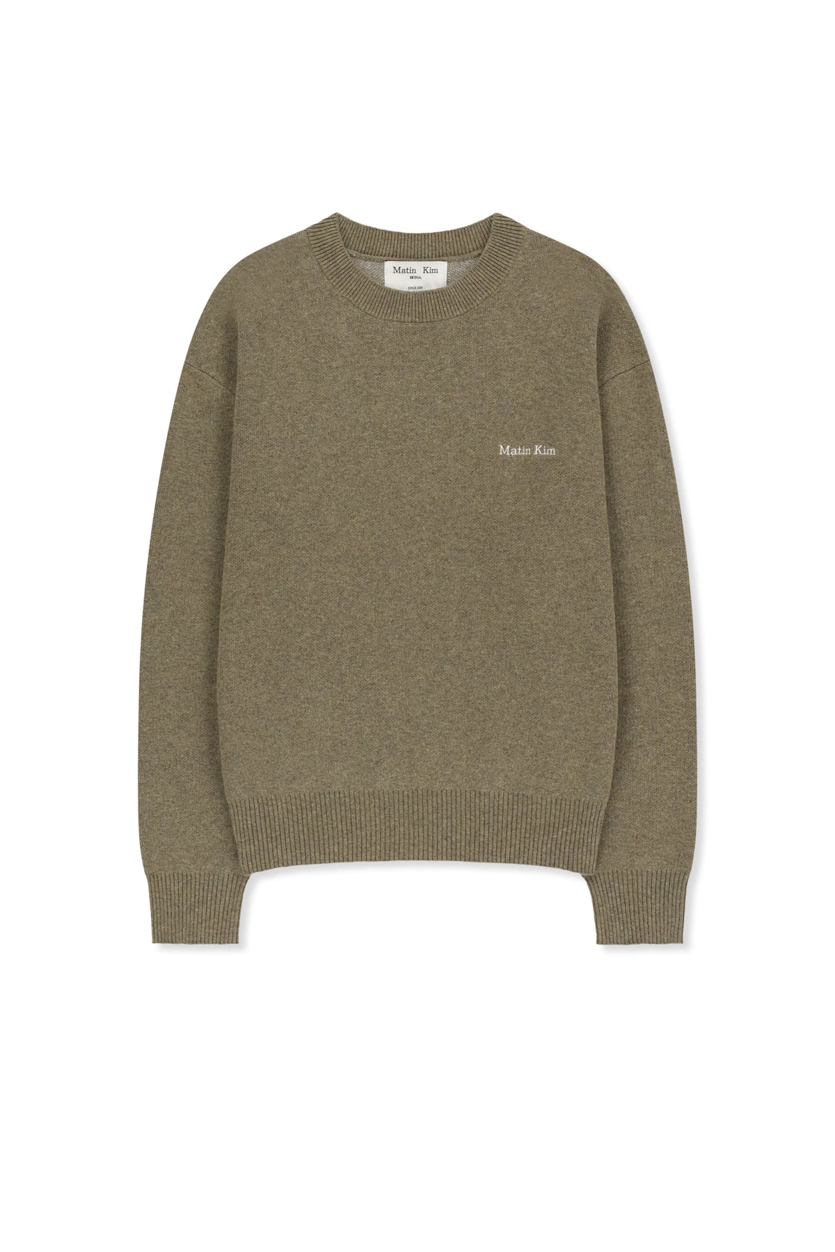 [Matin Kim X LEE KNOW] CALLIGRAPHY BACK LOGO KNIT PULLOVER Matin Kim  DKshop