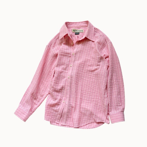 NERVOUS Aeiou Striped Pink Shirt Aeiou  DKshop