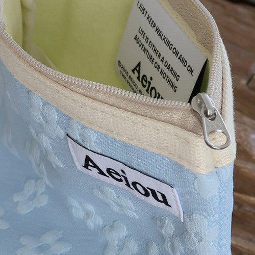 Aeiou Basic Pouch (M size) Jelly Flower Blue Aeiou  DKshop