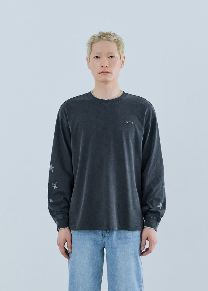 【新品・未開封】GUESS 星柄 Tシャツ Lサイズ ヒョンジン hyunjin GUESS X HYUNJIN] STAR Long Sleeve T-Shirt 2 colors
