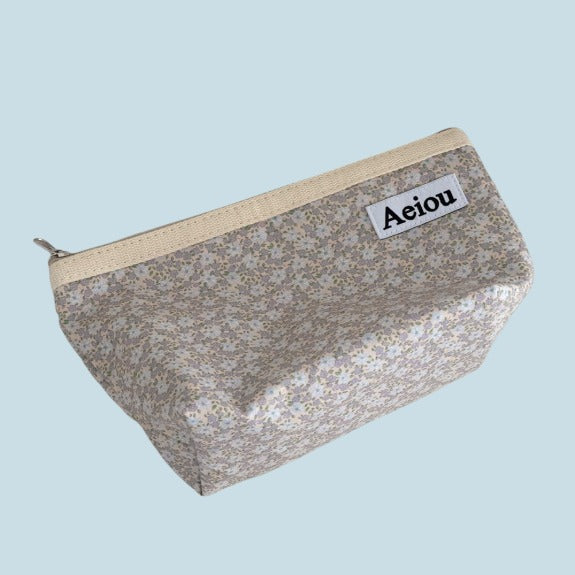 Aeiou Basic Pouch (L size) Tiny Wild Flower Violet Aeiou  DKshop