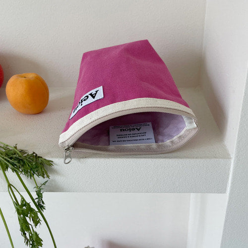 Aeiou Basic Pouch (M size) Watermelon Pink Aeiou  DKshop