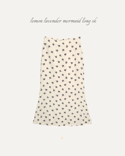 CLOUDEMOTION Lemon Lavender Mermaid Long Skirt CLOUDEMOTION  DKshop