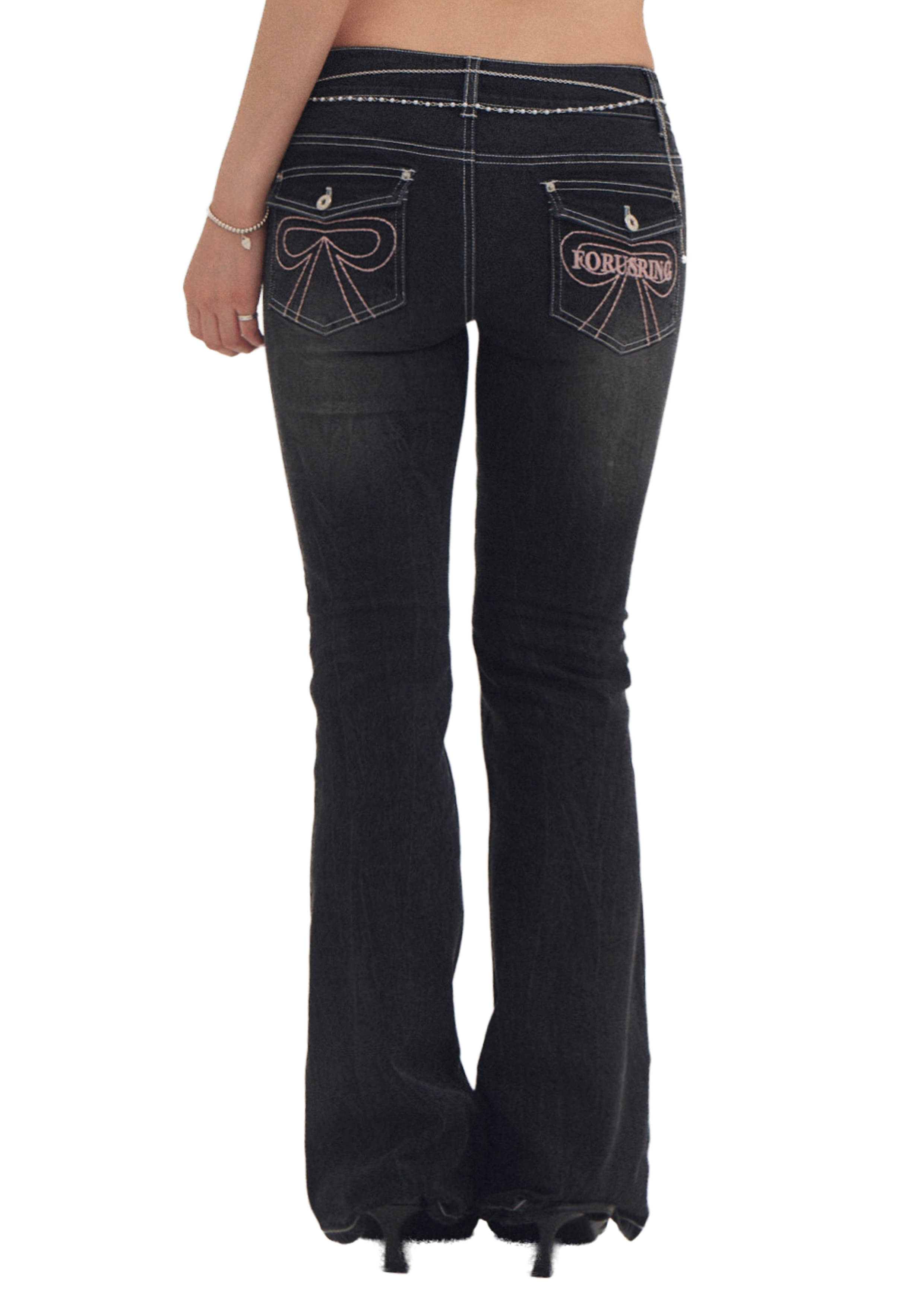 FOURSRING RIBBON STITCH BOOTCUT JEANS (H2H IAN WEAR) FOURSRING  DKshop