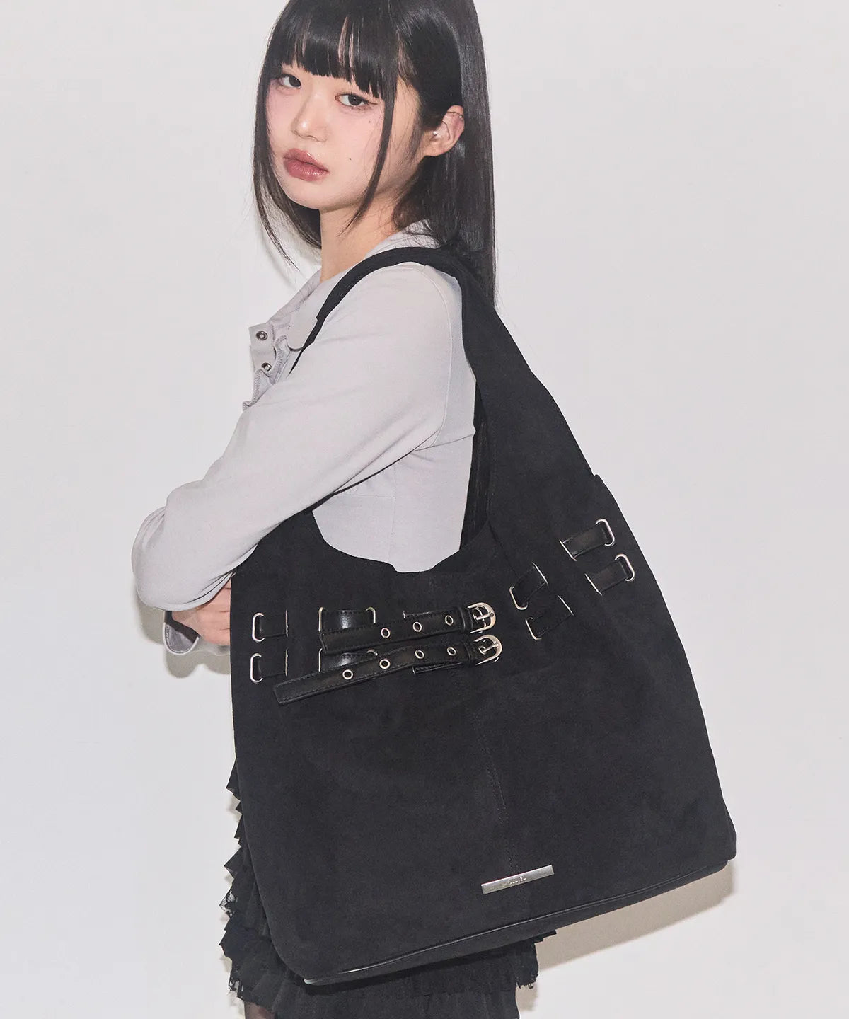 ILLIGO BELTED SUEDE SHOULDER BAG ILLIGO  DKshop