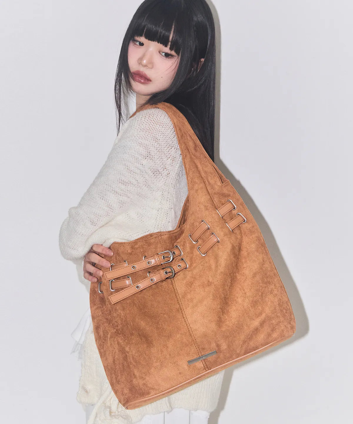 ILLIGO BELTED SUEDE SHOULDER BAG ILLIGO  DKshop