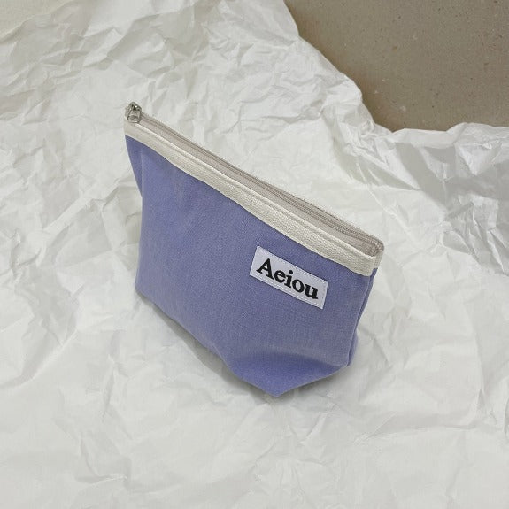 Aeiou Basic Pouch (L size) Blueberry Aeiou  DKshop