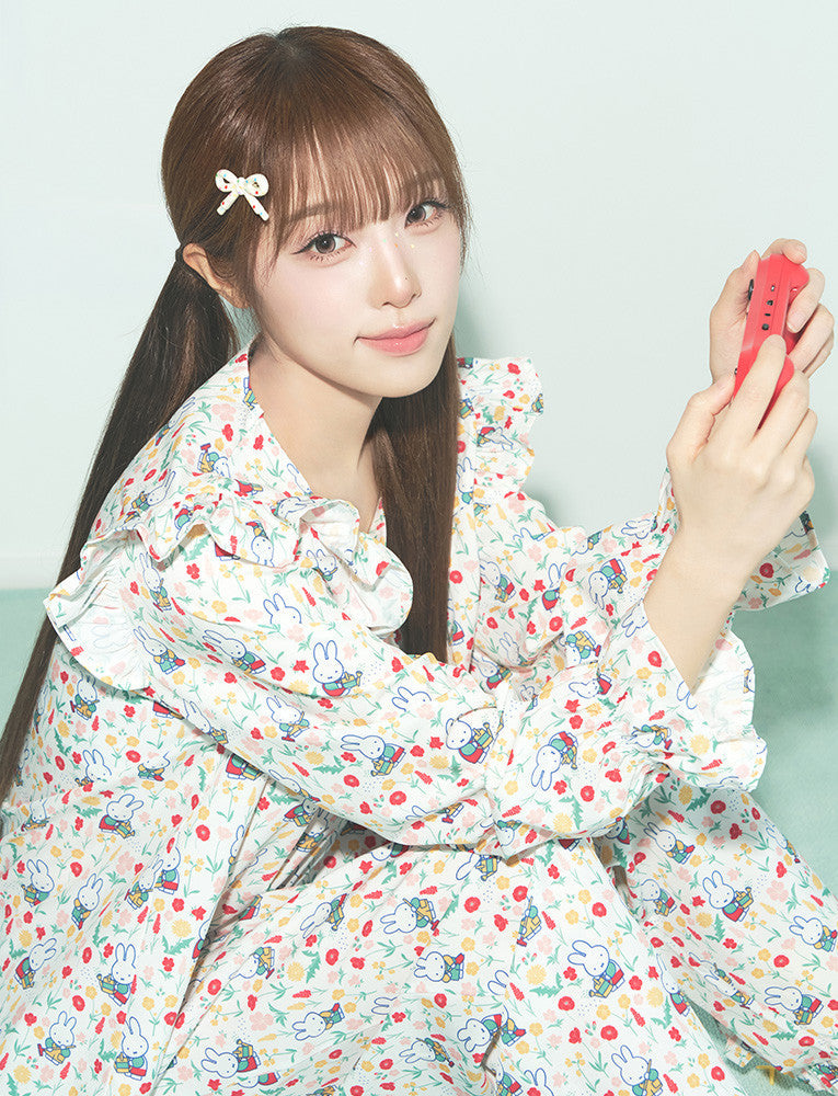[Judy N X MIFFY] Miffy Red Floral Women's Long Sleeve Pajama Set Judy N  DKshop