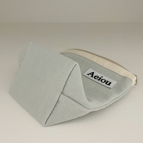 Aeiou Basic Pouch (M size) Mint grey stone Aeiou  DKshop
