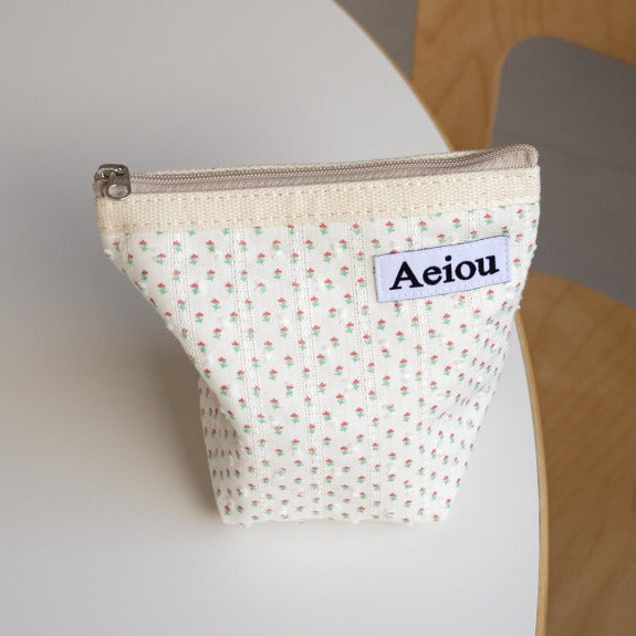Aeiou Basic Pouch (M size) Pajama Apricot Flower Aeiou  DKshop