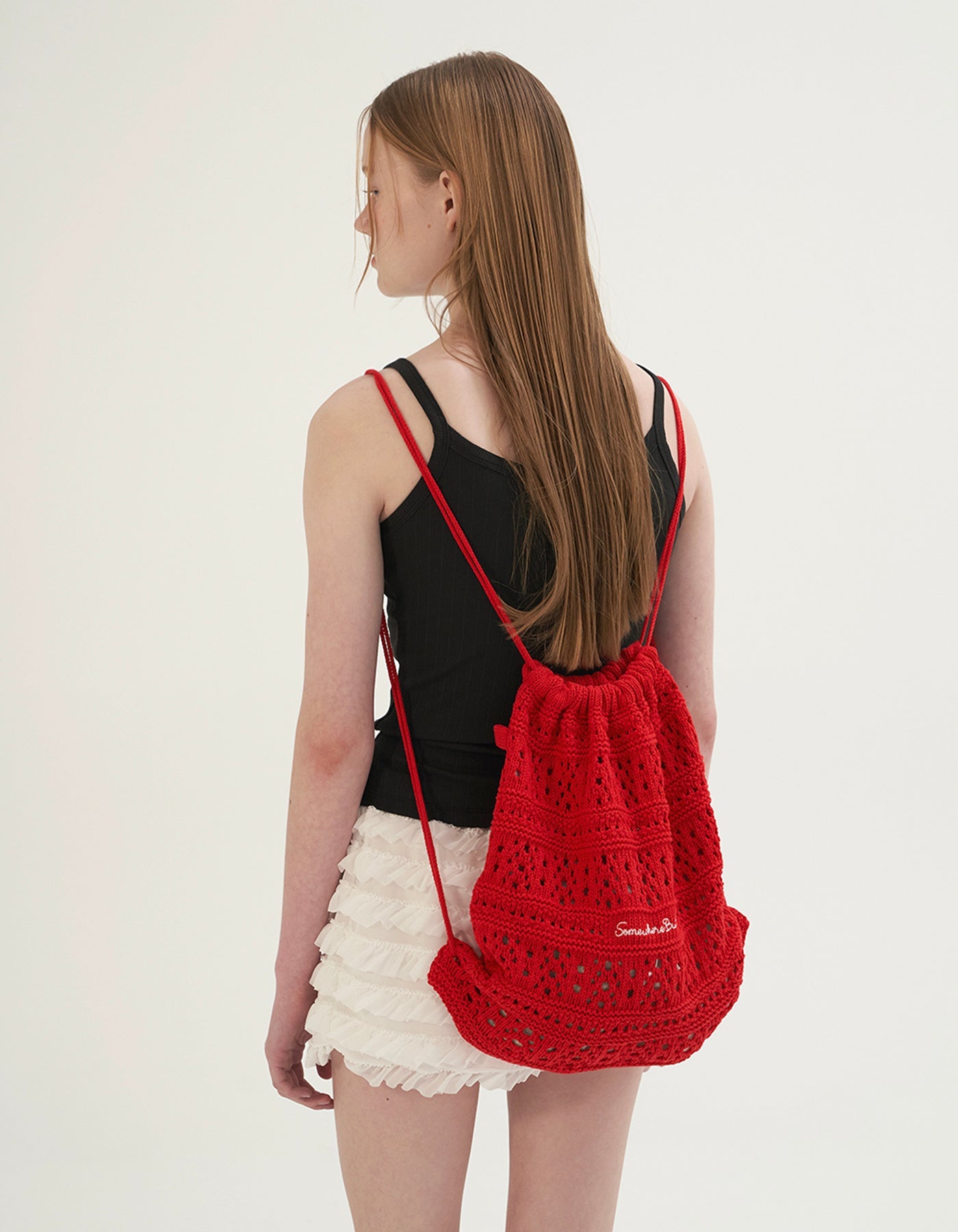 SOMEWHERE BUTTER. Yogurt knit string bag SOMEWHERE BUTTER.  DKshop