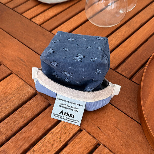 Aeiou Basic Pouch (M size) Blue Rose Veil Aeiou  DKshop